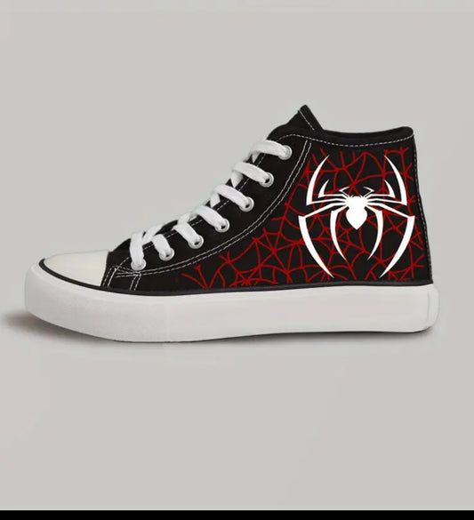 Black converse Spider Man